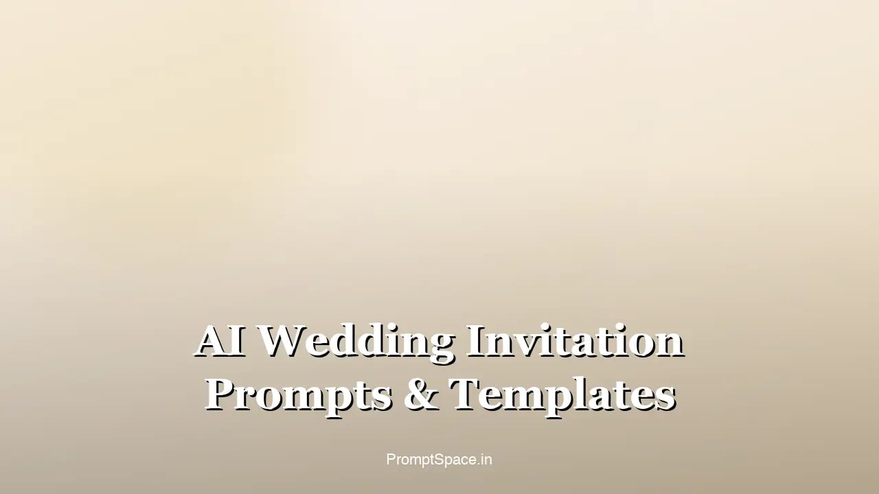 AI Wedding Invitation Prompts & Templates: 30 Designs for Every Style (2026)