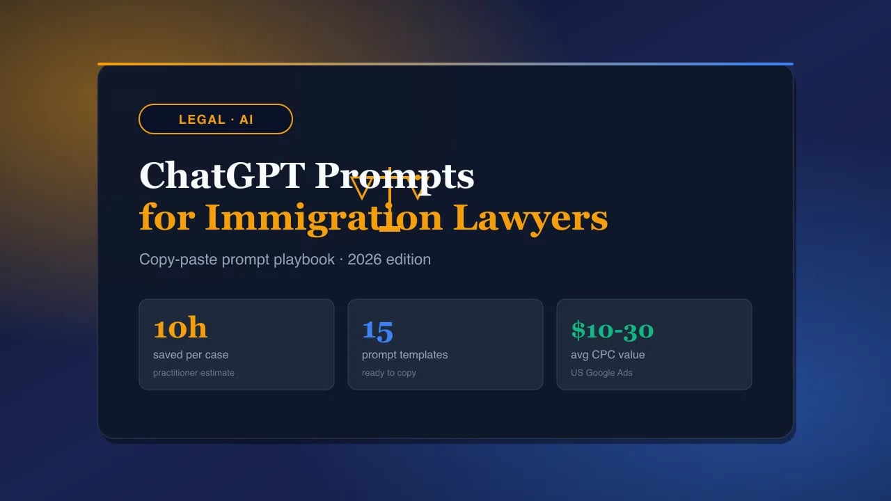 ChatGPT Prompts for Immigration Lawyers 2026: 15 Attorney-Tested Templates