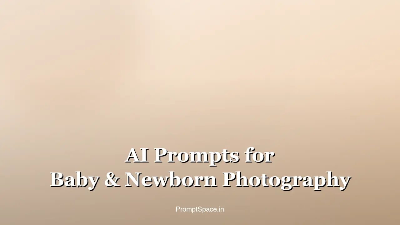 Best AI Prompts for Baby & Newborn Photography (30 Prompts, 2026)