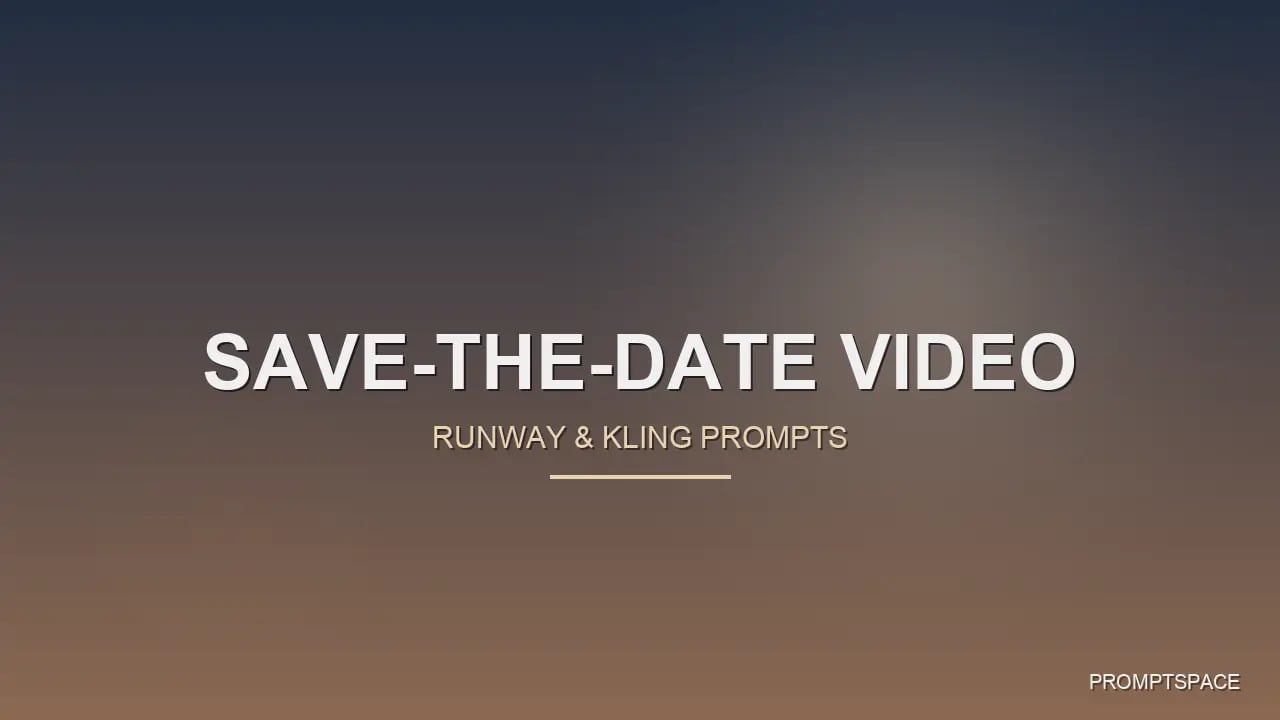 AI Save-the-Date Video Prompts: 25 Prompts for Runway & Kling AI (2026)