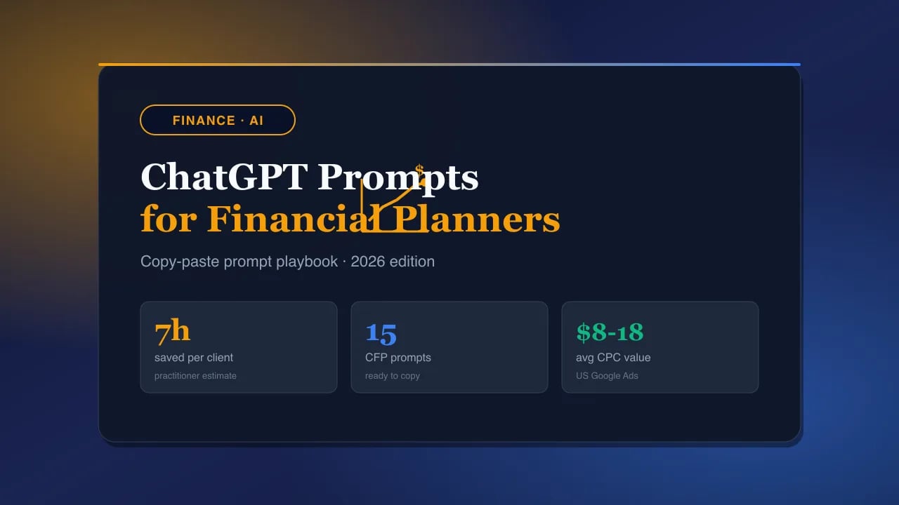 ChatGPT Prompts for Financial Planners in 2026: CFP-Ready Toolkit