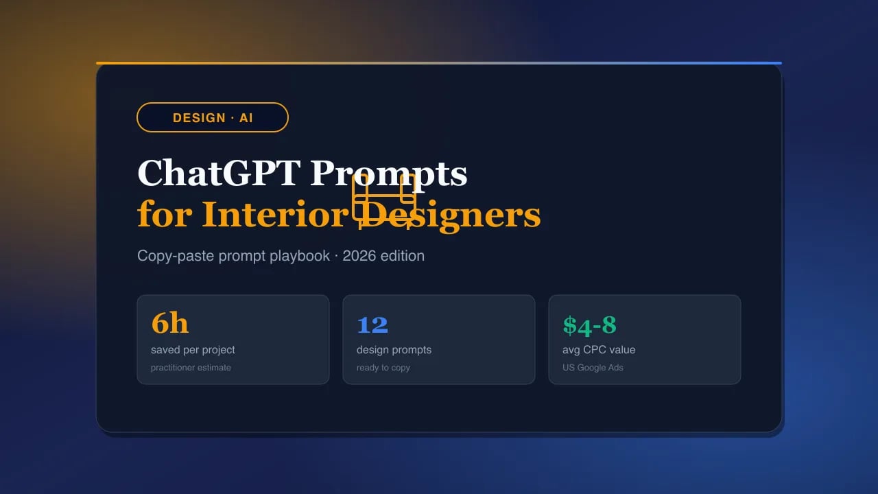 ChatGPT Prompts for Interior Designers 2026: 12 Copy-Paste Scripts