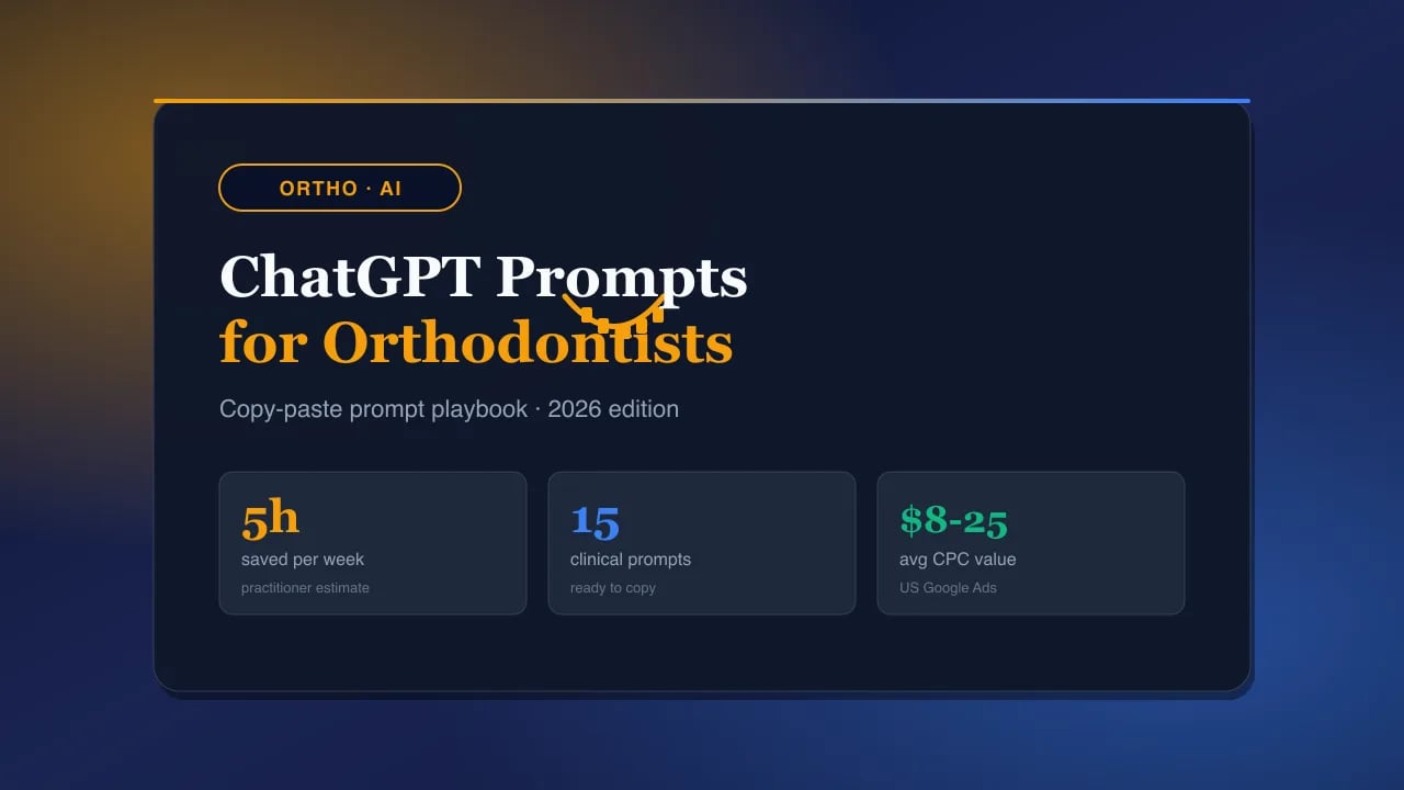ChatGPT Prompts for Orthodontists 2026: 15 Chair-Side Scripts