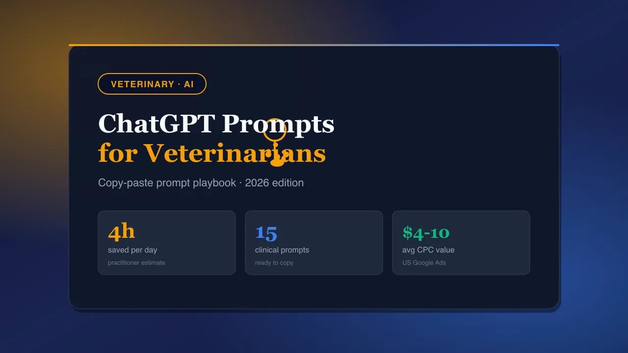 ChatGPT Prompts for Veterinarians in 2026: 15 Clinic-Tested Templates