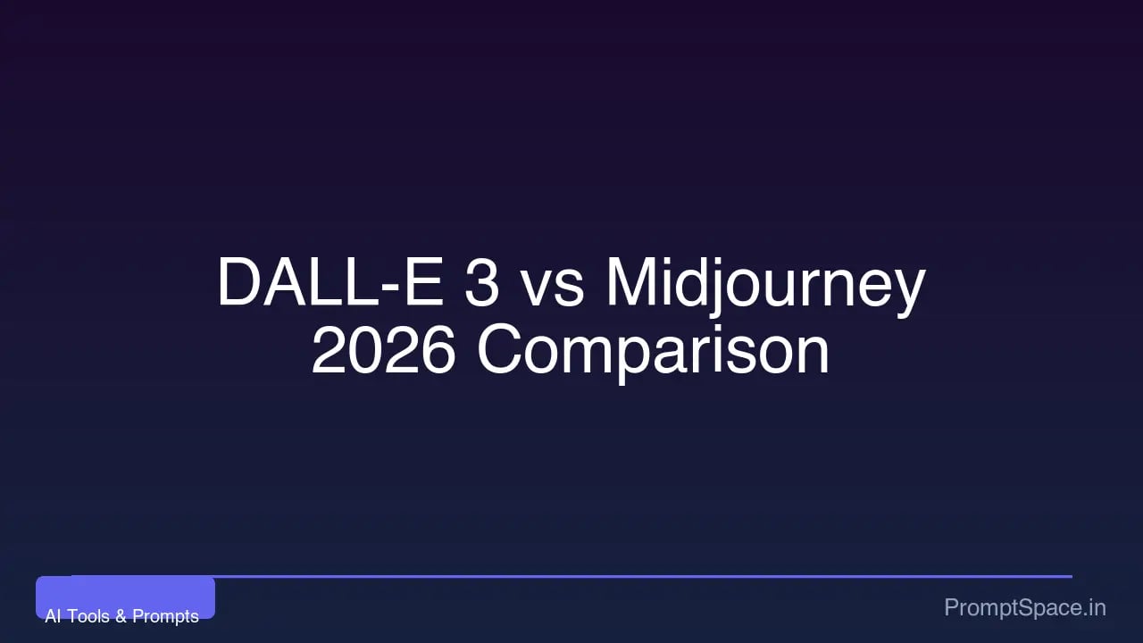 DALL-E 3 vs Midjourney 2026: कौन सा AI इमेज जनरेटर बेहतर है?